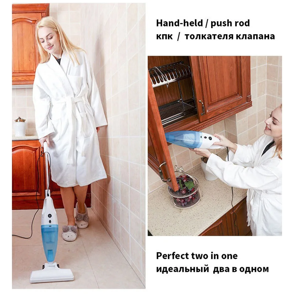 Wet Dry Vacuum Cleaner Electric Floor Mop, Handheld Vacuum Cleaner 500W, 5M Long Wire Household Mite Removal Strong Suction