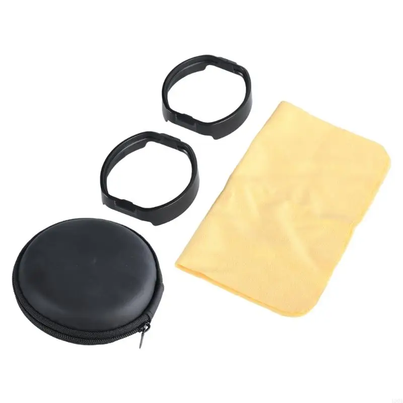 

400A Lightweight Frame Lens Anti-Scratch Rings for PS VR2 Glasses Anti-Dirty Frame with Storage Bag Clean Cloth Replacement