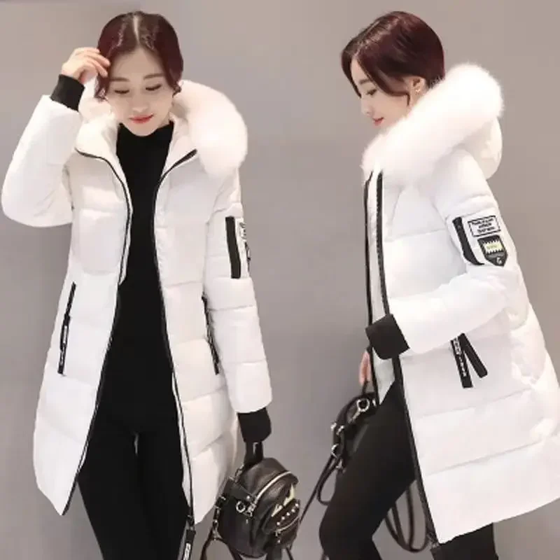 Veste en coton avec col en fourrure pour femmes, pardessus amincissant, mode coréenne, mode automne et hiver, nouveaux vêtements, chemisiers Y