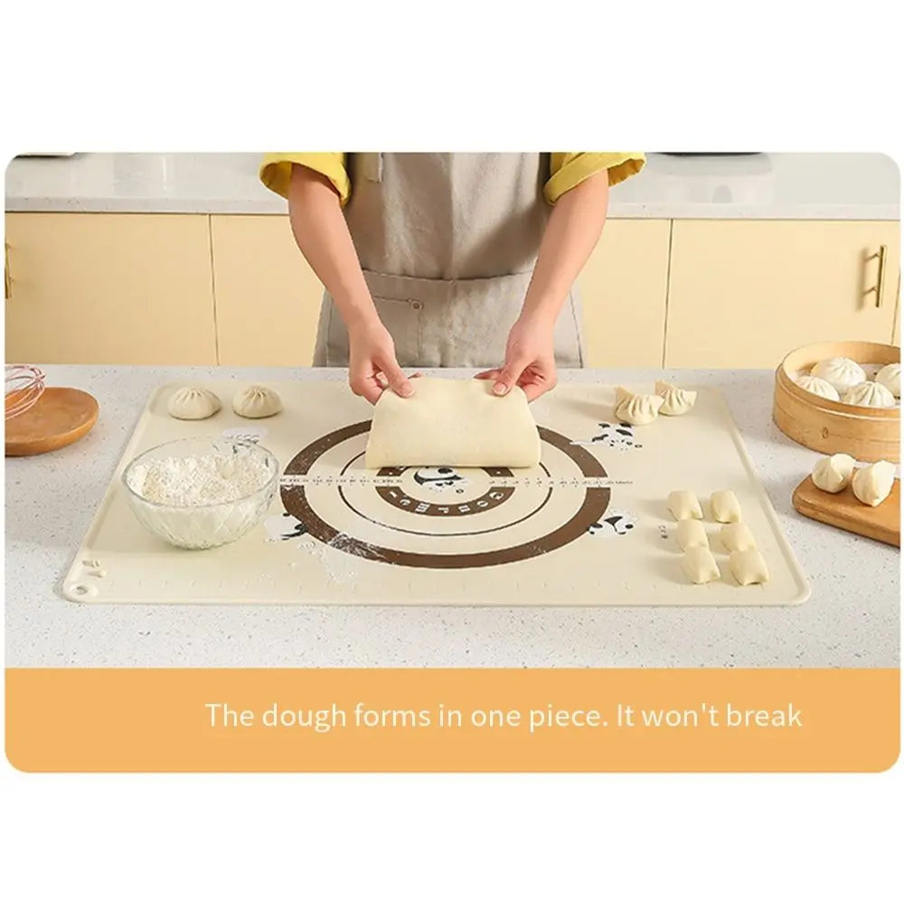 Durable Non Stick Silicone Baking Mat Nonslip Cartoon Panda Kneading Rolling Mat 2-Sizes Large Pastry Mat Sheet Macarons