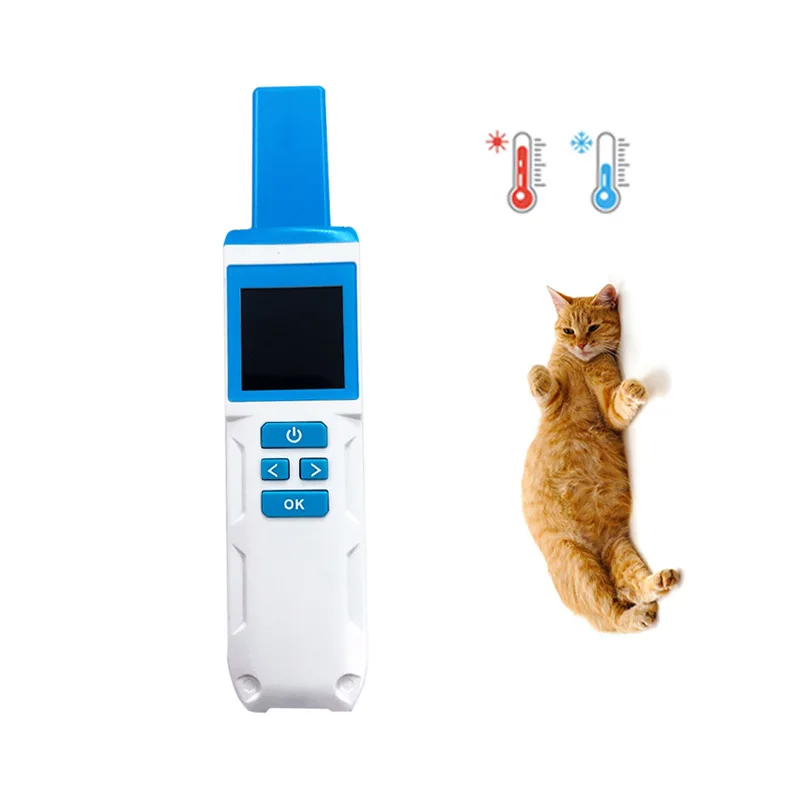 Animal temperature RFID reader 134.2khz FDX-B microchip HDX FDX-A chip scanner for cat dog horse ISO11784/785