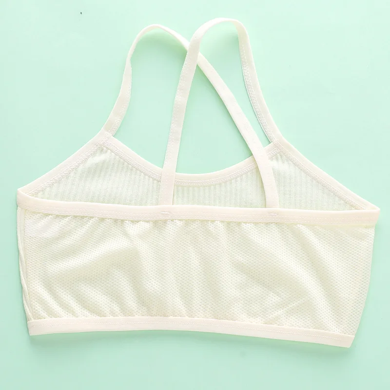 Girl Bra Teen Crop Top Underwear Vest Puberty Thin No Breast Pad Sport Training Bras Tube Top 7-14Y Training Bra