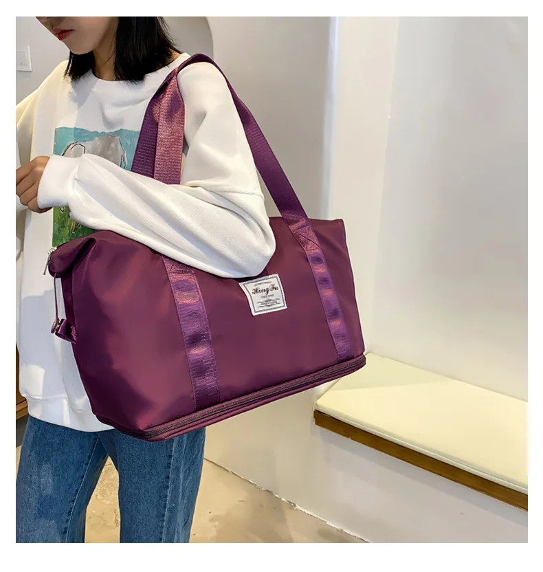 UNIXINU Handgepäck-Reisetasche, Nylon, wasserdicht, für Sport, Fitnessstudio, Tragetaschen für Damen, großes Fassungsvermögen, Aufbewahrung von Gepäck, Handtasche – Detail 19