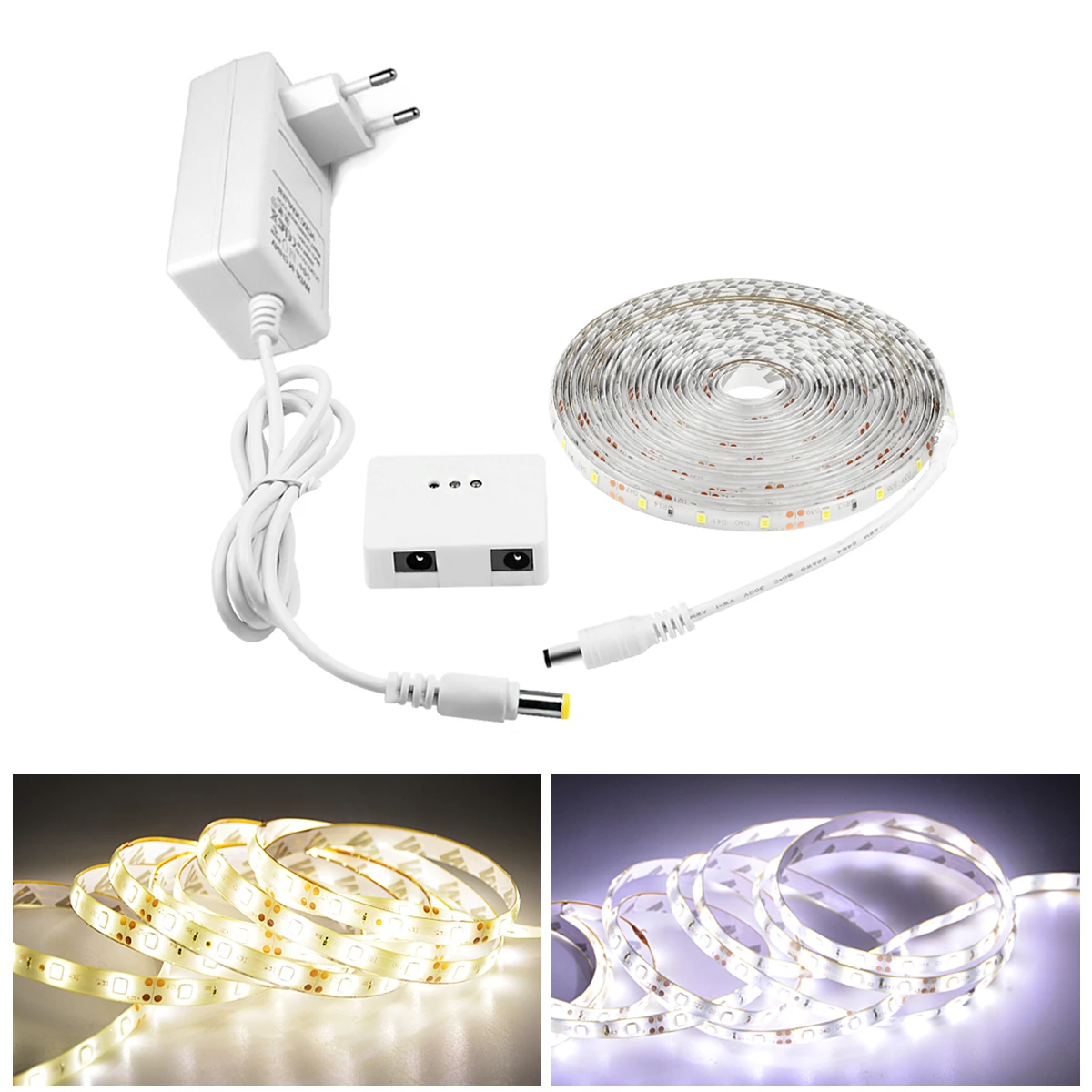 

1M 2M 3M 4M 5M LED Strip Tape With Dimmable Touch Switch/Hand Sweep Sensor Switch Night light DIY Closet Kitchen Cabinet lights