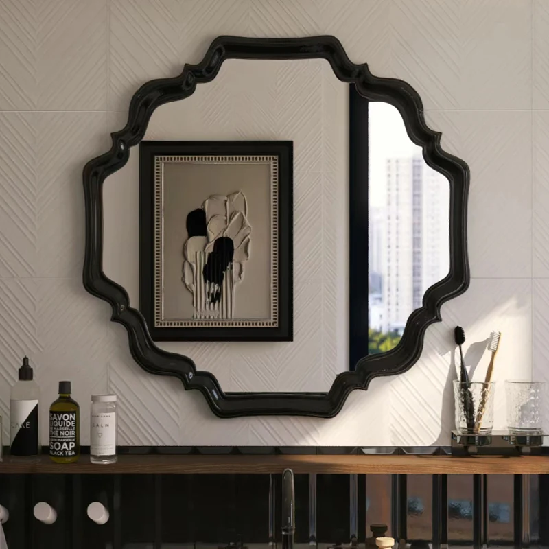 Acrylic Irregular Wall Mirror Girls Aesthetic Glass Vintage Room Mirror Makeup Bathroom Espejos Decorativos Nordic Home Decor