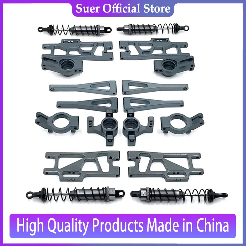 WLtoys 12402-A 104009 RC Car Truck Grey All Metal Upgrade Parts Wheel Seat Tire Shock Absorbers Arm Chassis Reinforcement For