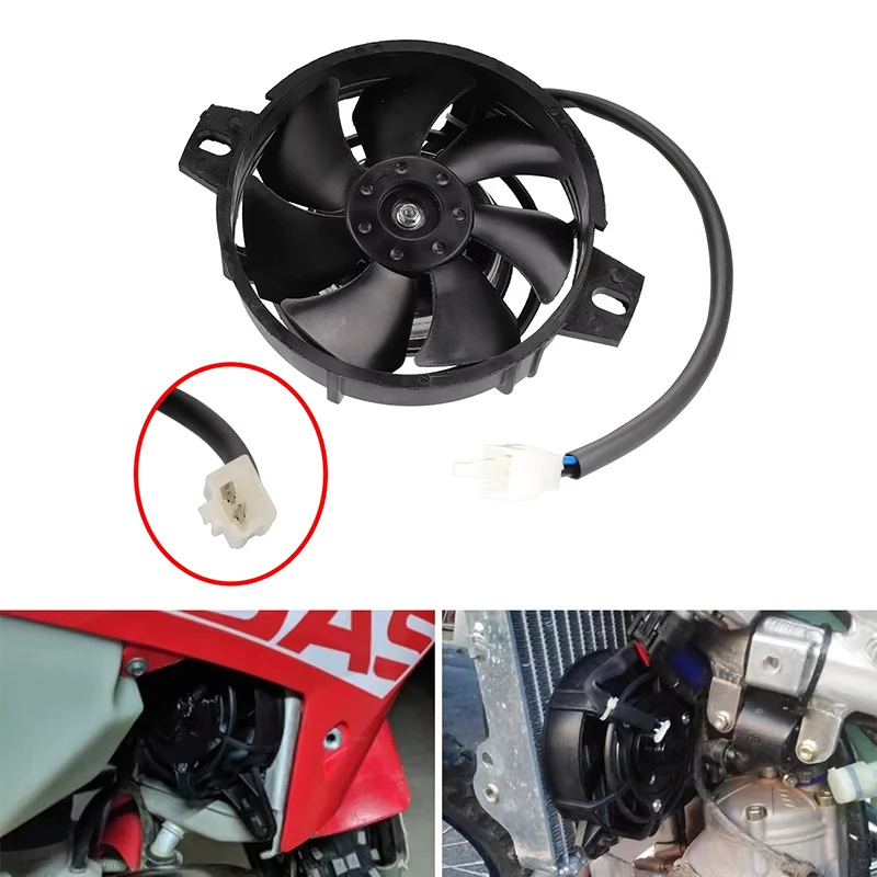 

12v Motorcycle Radiator Fan Cooling Fan Oil Cooler for 150cc-250cc Go Kart Buggy ATV Quad Motocross Engine Parts