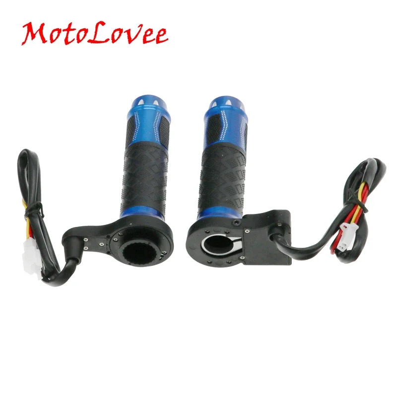 MotoLovee-empuñaduras calefactadas para motocicleta, calentador de manos para manillar de 22mm y 7/8 pulgadas, de aluminio, 12V