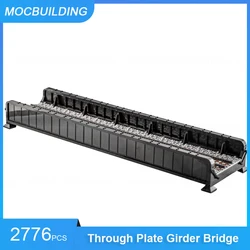 MOC Building Blocks Through Plate Girder Bridge 96 Foot 1:38 Scale Model DIY Assemble Bricks Train Series Toys Gifts 2776PCS