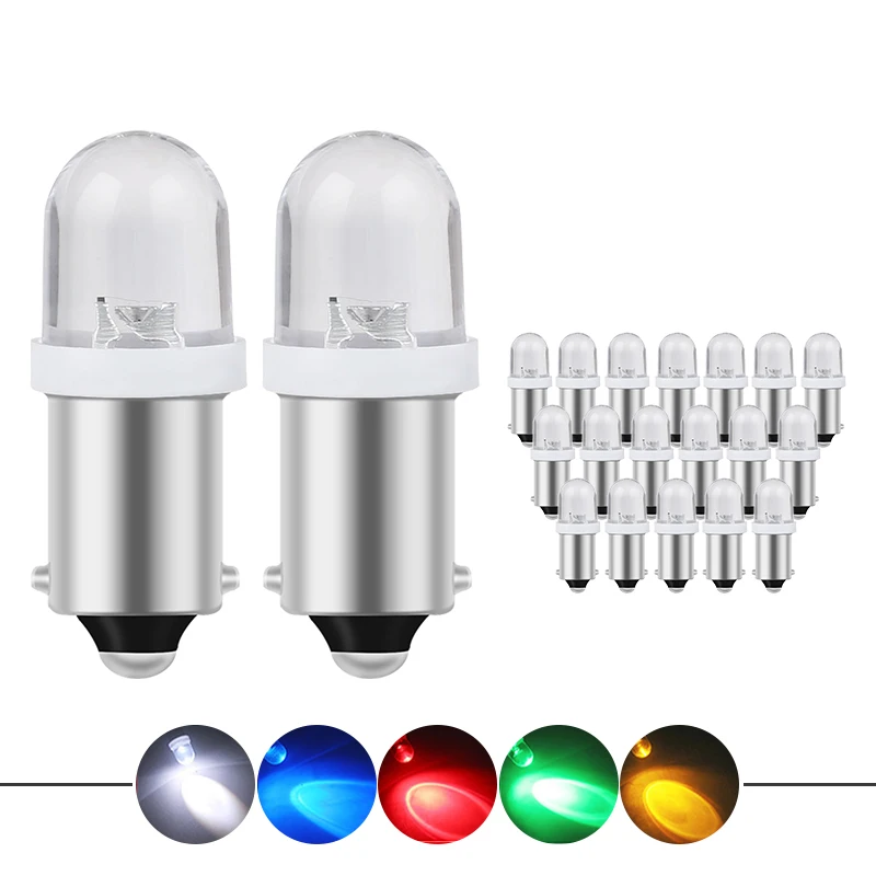 4/10/20pcs BA9S T4W LED Car light bulb T2W T3W Auto interior Lamp Round LEDs marker light emitting diode 12913 12910 12929