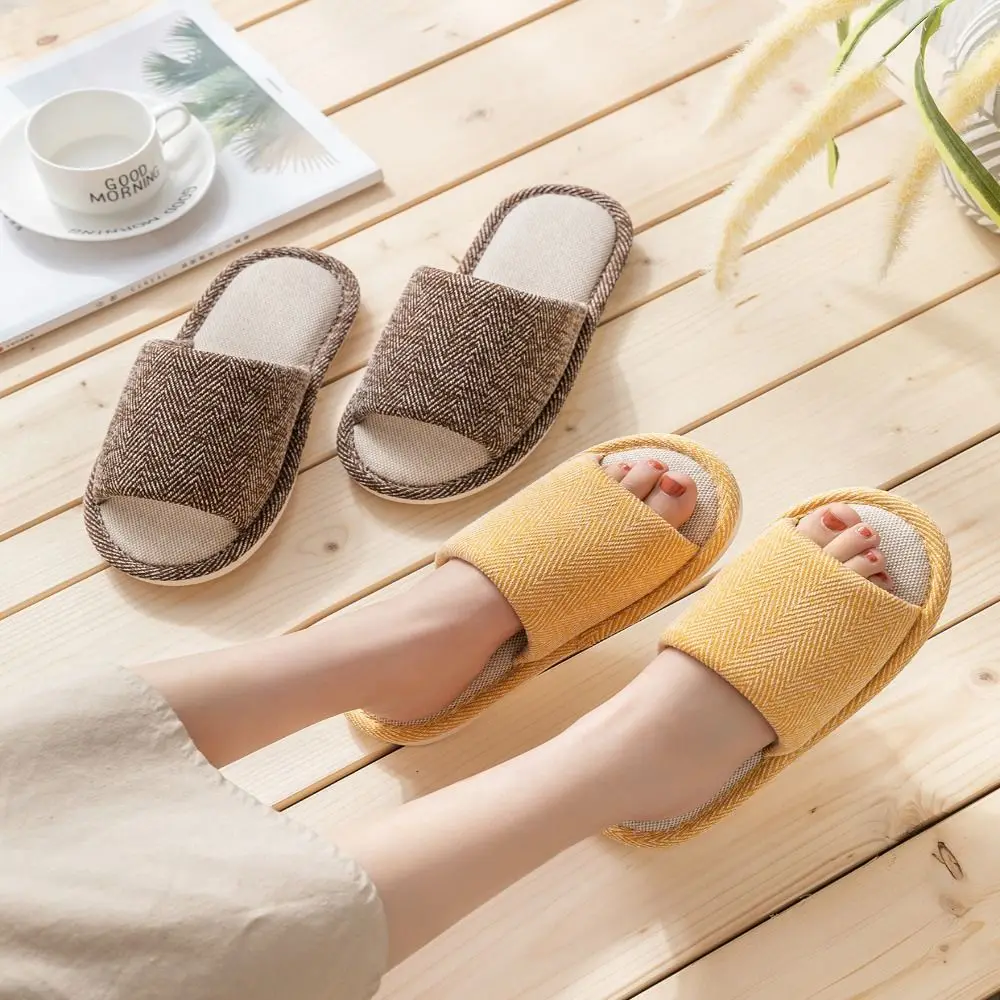 دافئ رسالة الكتان الدب النعال لينة دائم زوجين شبشب منزل عدم الانزلاق تنفس لينة المنزل النعال الرجال النساء #1