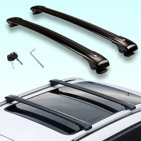 Lockable Roof Rack Cross bar Crossbar Fits for Toyota Highlander Kluger 2014-20 “Ideal for Camping and Long Road Trips”