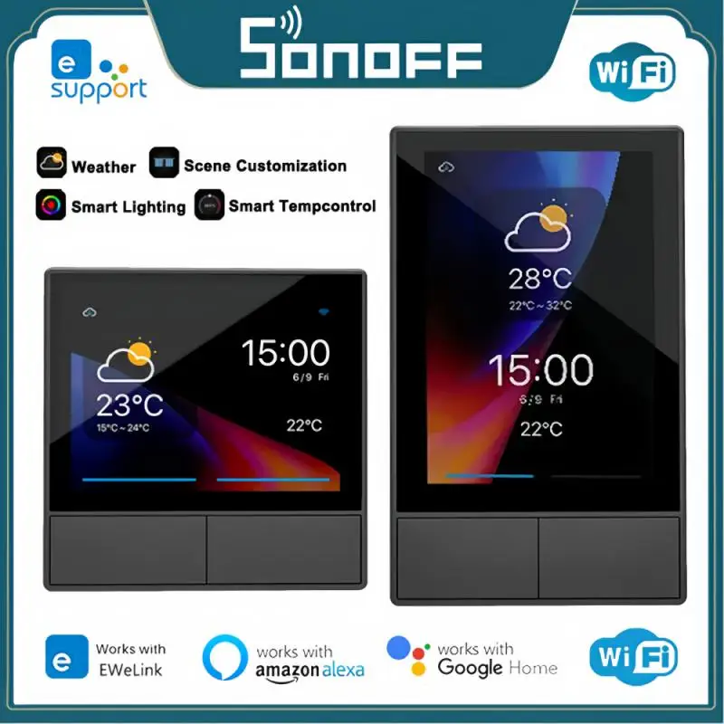 SONOFF NSPanel 86P مفتاح حائط ذكي للمشهد الاتحاد الأوروبي/الولايات المتحدة واي فاي شاشة ذكية الكل في واحد التحكم العمل لـ Alexa Google Home Huawei Hilink