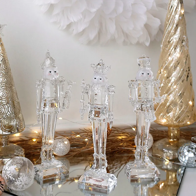 

Nutcracker soldier acrylic decorative ornament Nordic style live stream wine cabinet children's room birthday gift