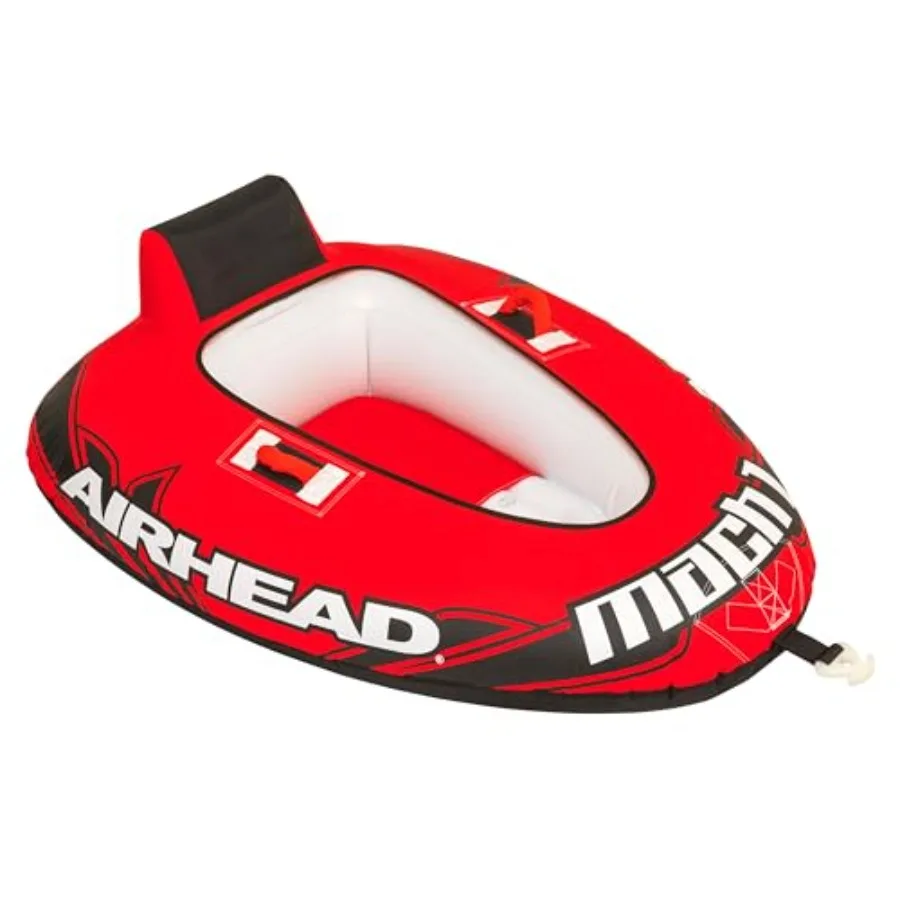 

h Towable Tube for Boating, 1-3 Rider Iatable Boat Tube for Water Tubing, Cockpit Design, Kwik-Connect Tow System, Foam Padded