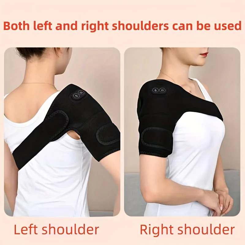 USB Powered Heated Vibrating Shoulder Massager Hot Compress Shoulder And Neck Cold Protective Equipment For Outdoor Sports