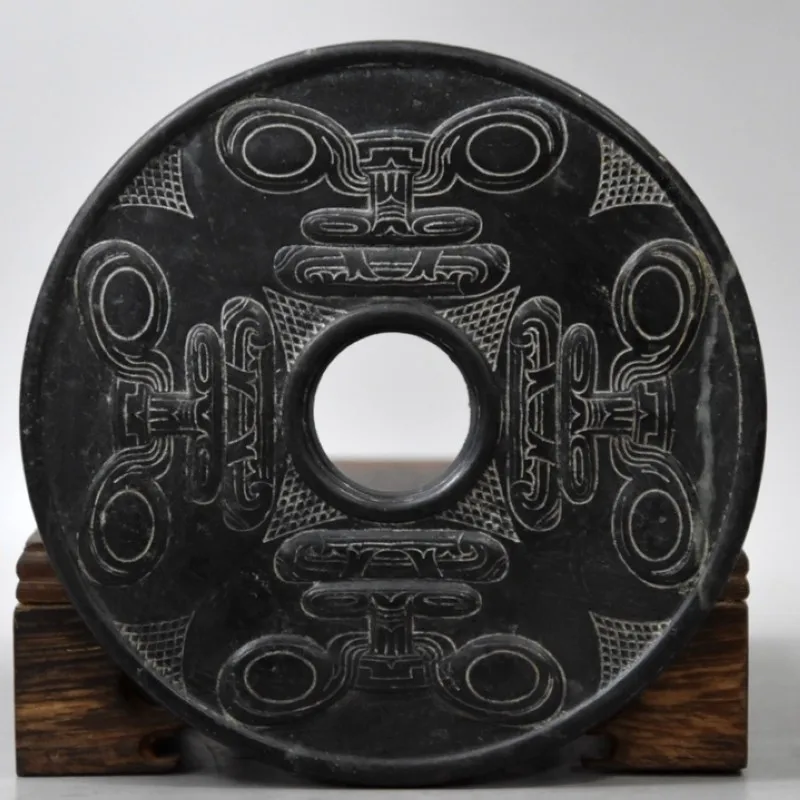 Antique Crafts Miscellaneous Hongshan Culture Iron Meteorite Hesibi Priest Wall Ornaments Wholesale