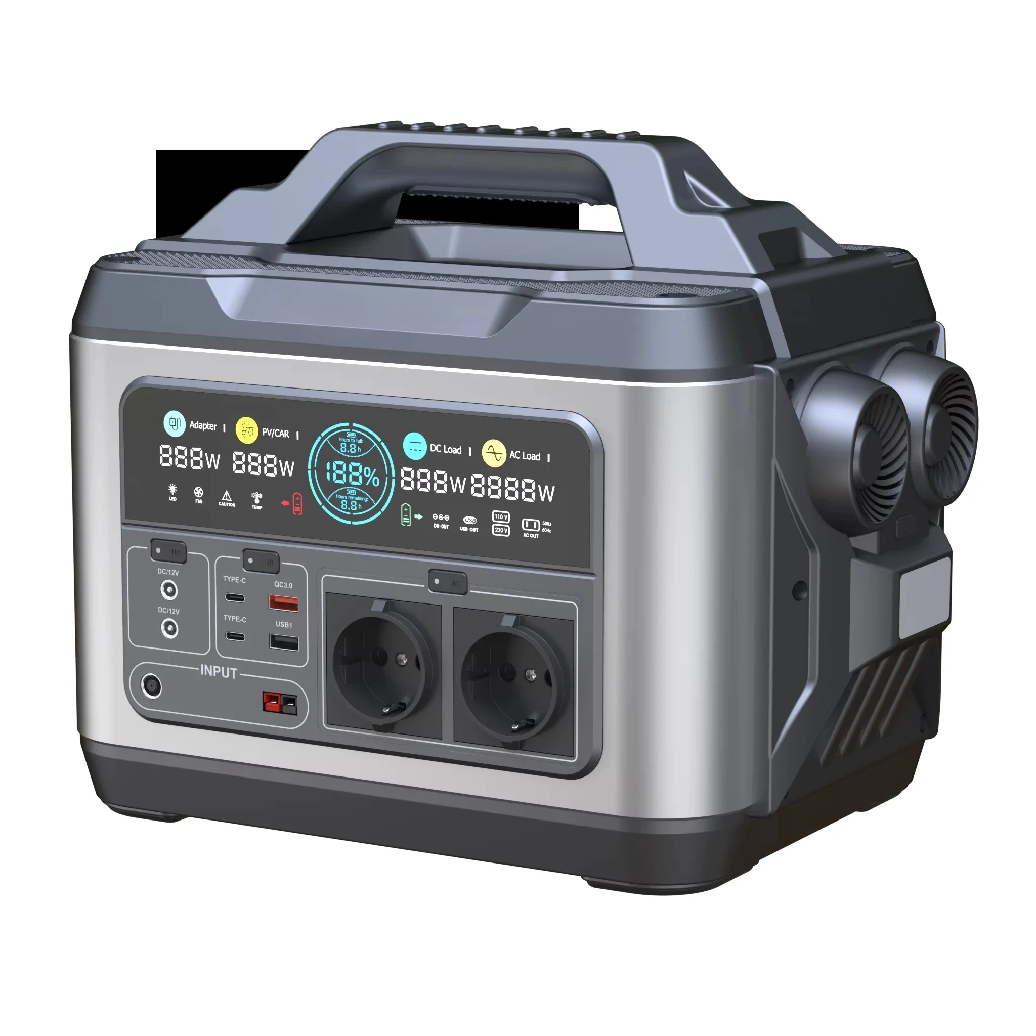 Factory 300000 mAh AC Power Pack Solar Generator 1200 Watt Power Station for Fast Charging for Camping Outdoor Activities