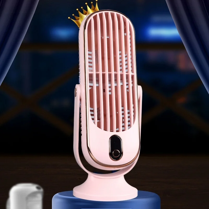 

Desktop Fan 1800mah USB Brushless Motor Oscillating Quiet 5 Speeds Desk Tower Fan For Home Car Office