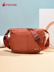 Fouvor-Bolso de hombro de tela Oxford para mujer, elegante con múltiples bolsillos bandolera, impermeable, a la moda, 2024, 2961