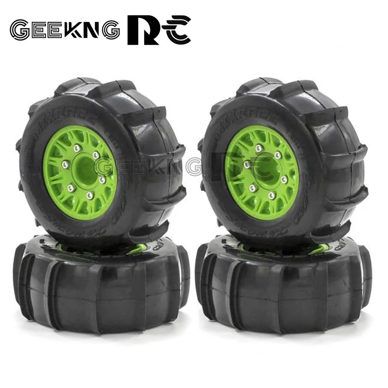 4 pz 1/10 ruota di sabbia pneumatici corti per RC Buggy Truck HQtoys 727 REMOHOBBY Traxxas Slash Trx-4 Vkar V1 Arrma HSP HPI Tamiya