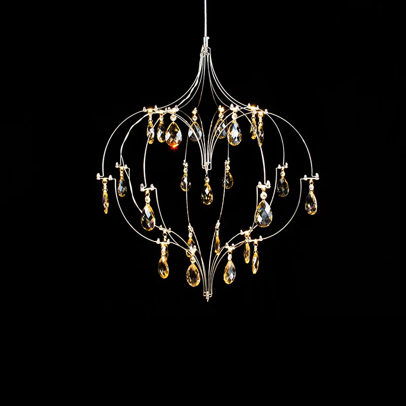 Modern Luxury Coffee Restaurant Light Simple Art Design Sense Bedroom Decoration Crystal Pendant Light