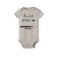 Papa bébé arrive bientôt bébé barboteuse annonce enceinte nouveau-né enfant en bas âge combinaison vêtements d'été présente des cadeaux de douche pour bébé 6