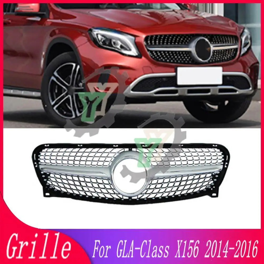 Car Accessory Front Bumper Upper Grille Racing Grill For Mercedes-Benz GLA-Class X156 GLA180 GLA200 GLA250 GLA45 2014 2015 2016