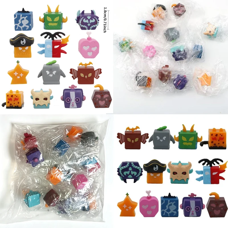 Blox Fruits Game Mini Figures Devil Fruit Block Toy PVC Brooks Fruit Toy Model Ornament Cartoon Collectible Doll Birthday Gift