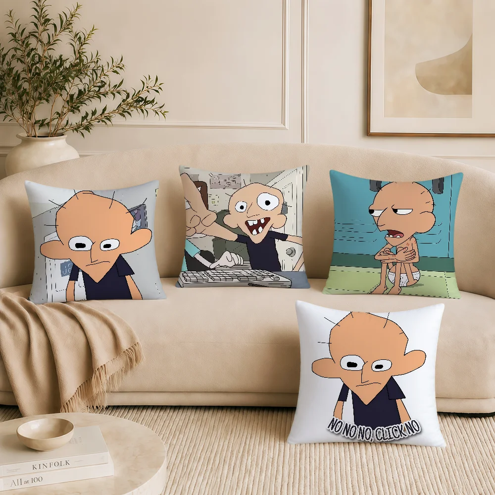 fun meme anime c-Clarence No click Sumo cushion cover soft pillowcase Sofa Home Living Room Decor bed hogar pillowcover gift