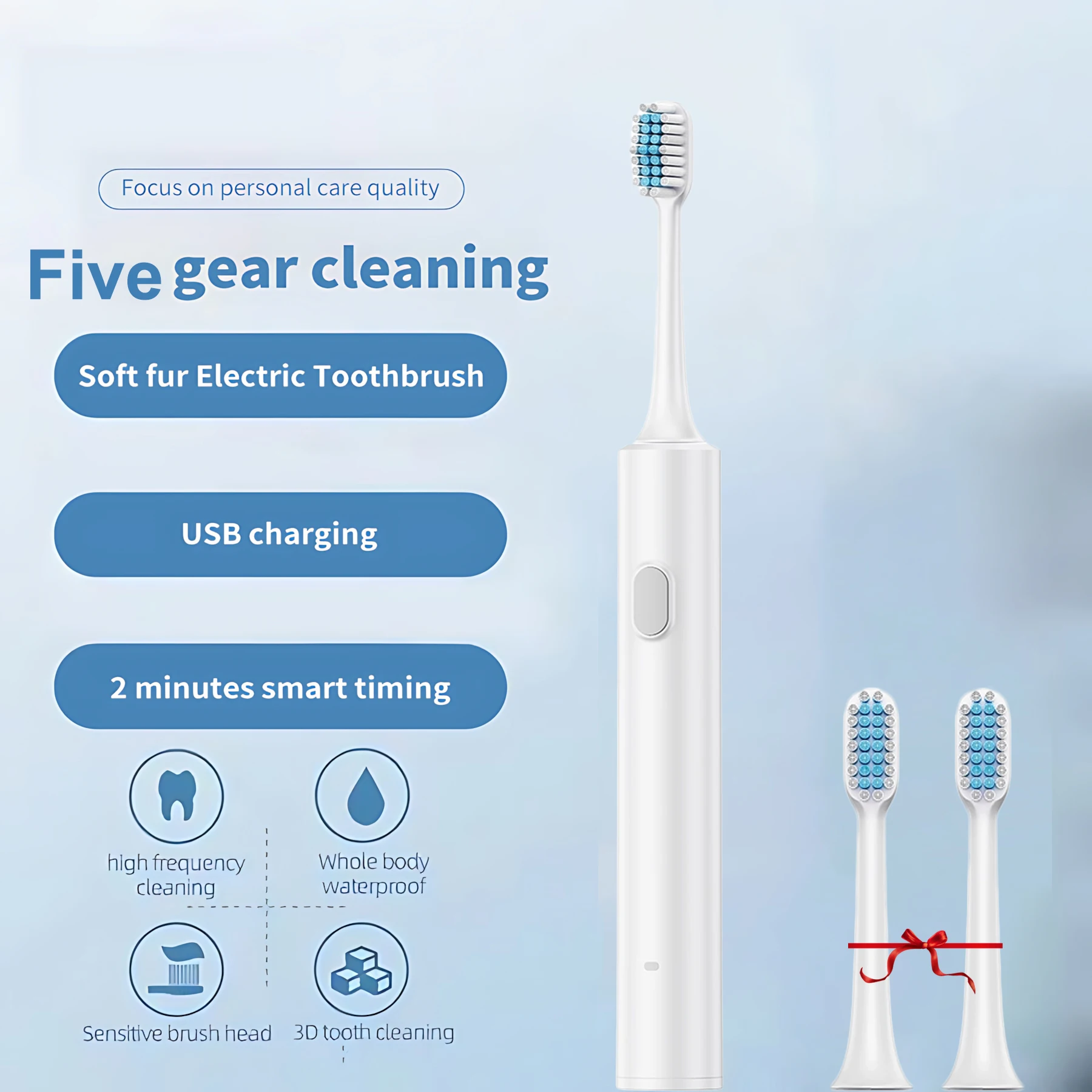New Upgraded Sonic Electric Toothbrush IPX7Waterproof Smart Sonic Brush Ultrasonic Whitening Teeth Tooth Brush For Toothbrushes