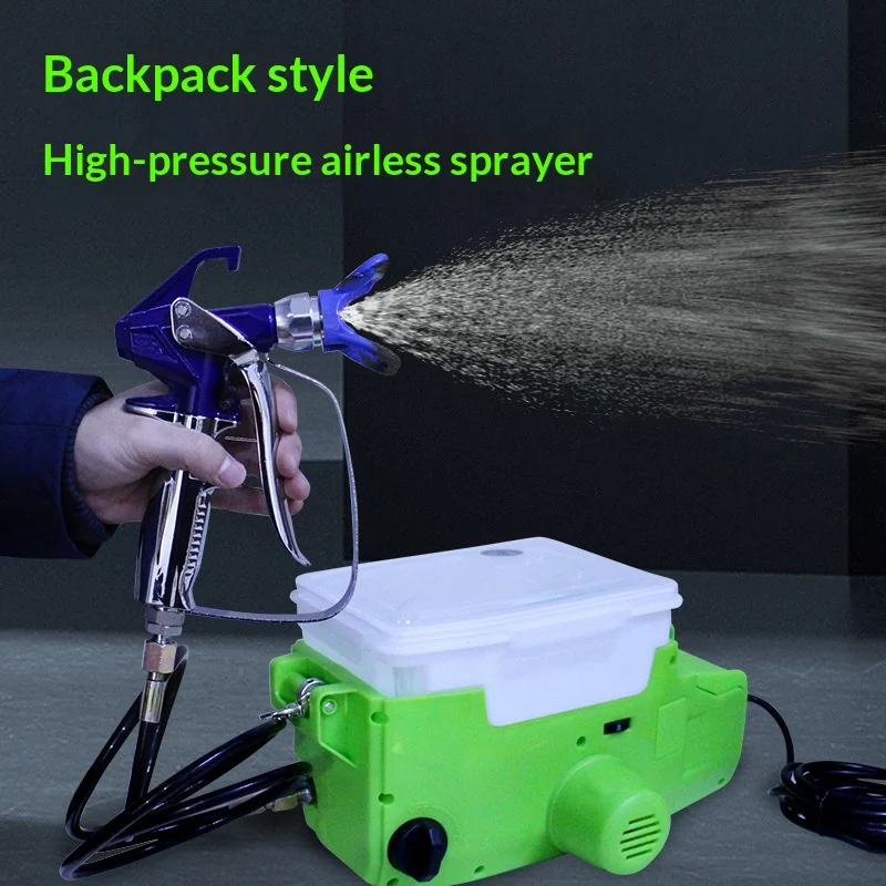JH 500W Backpack Airless Paint Sprayer 15Mpa High Pressure & 6-Speed Control 1.4L Hopper for Latex Anti-Rust Wall Coating