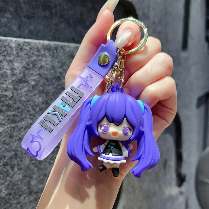 

New model Hatsune Miku Keychain Cute Miku Girl Rainy Day Series Bag Charm Exquisite Backpack Pendant Christmas Gift