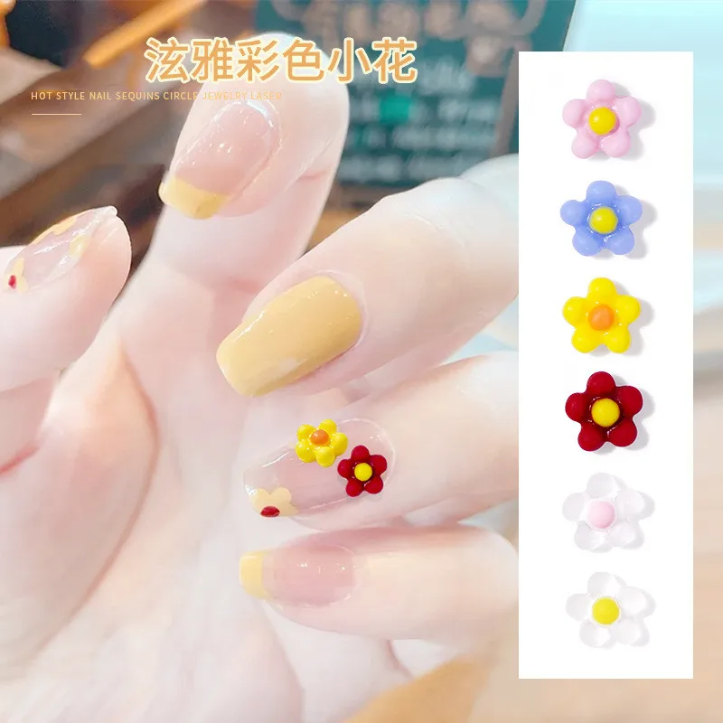 10pcs 3d Blume Nail Art Charm Zubehör Nagel teile Dekoration Edelsteine Kawaii Nagel Strass liefert für Maniküre