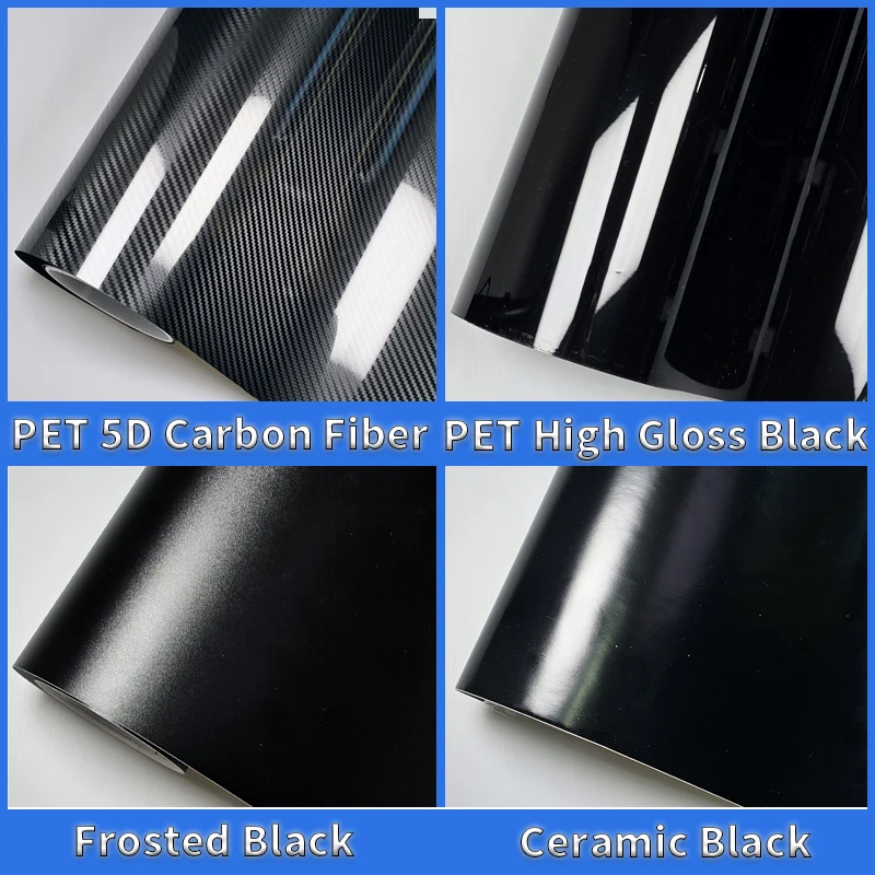 Frosted Black Carbon Fiber Car Stickers Vinyl Wrap Film Glossy Matte Chrome Wrapping Foil Car Decal Styling Scooter Motorcycle