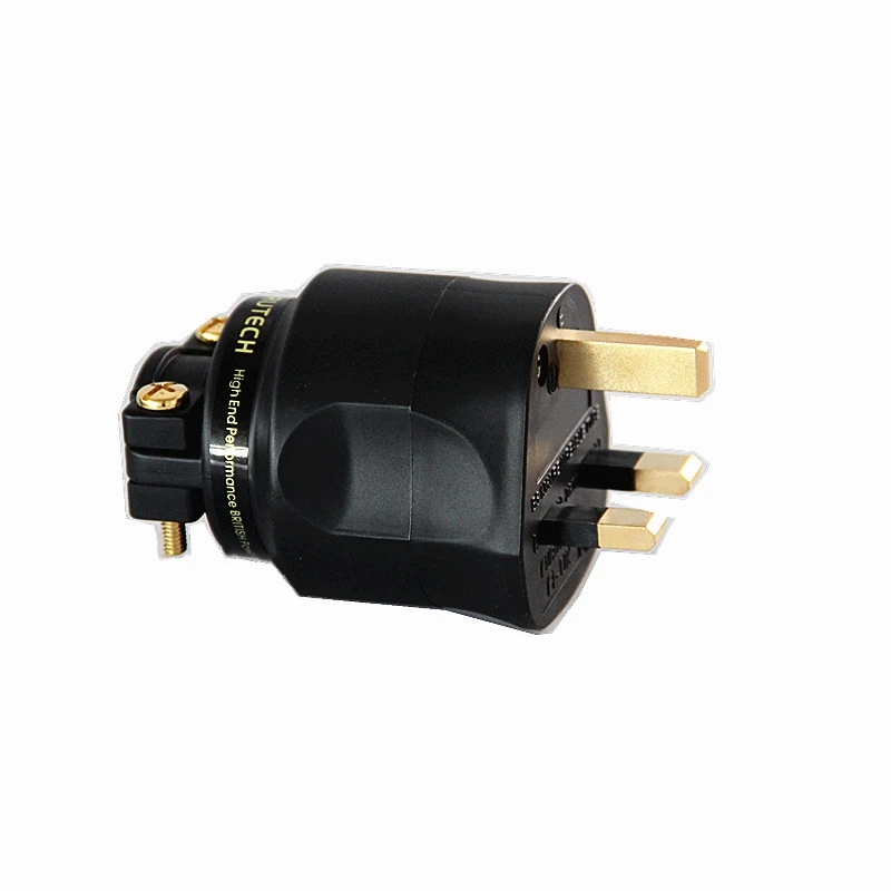 Audio HiFi DIY OEM Hi-end Acoustic Sound System AC Power Electric Plug Pure Copper 3 Pin UK British 13A Fuse Connector Jack