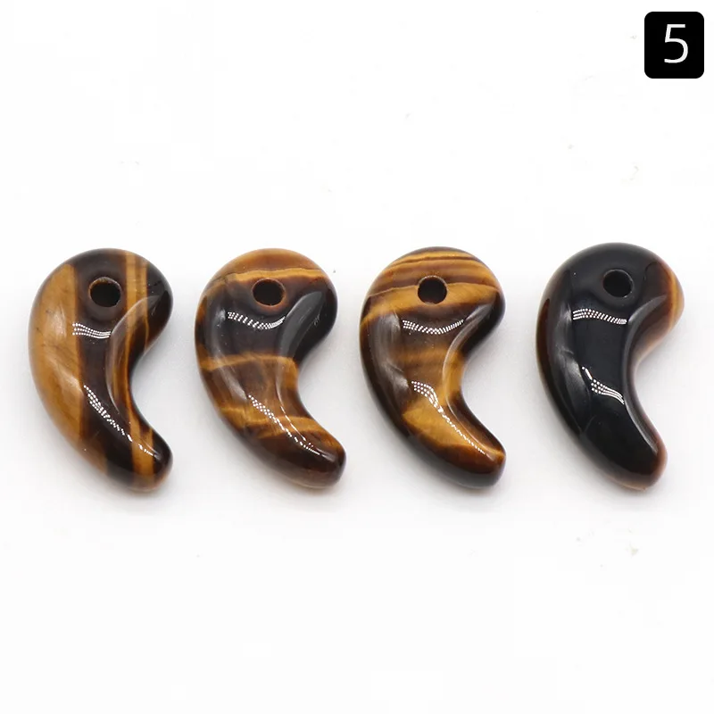 16mmx30mmx3mm Natural Semi-precious Stone Magatama Pendant Anime Division Around Tiangouzimu Wine Swallow Evil Knife Cartoon