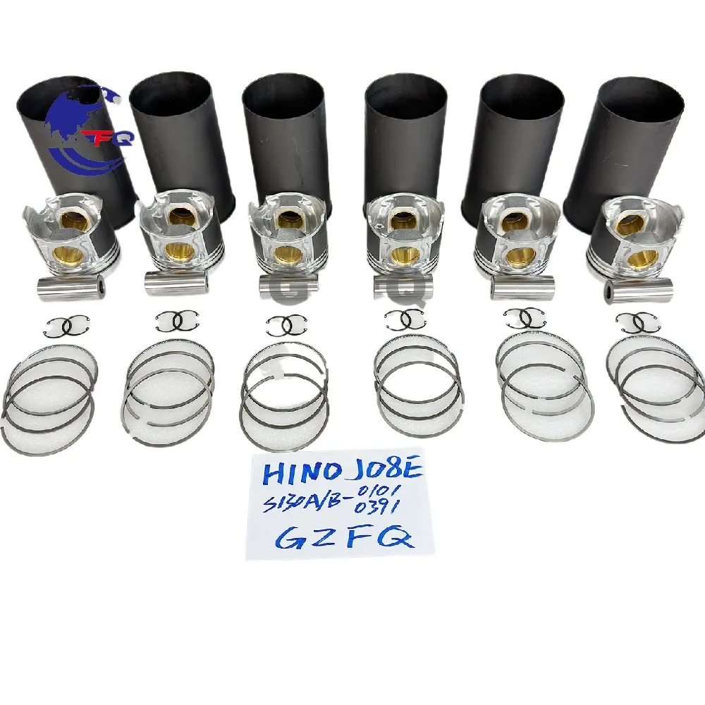 

HINO Diesel Engine Spare Parts J08E J05E P11C FD161C H07C N04C E13C W06E EF550 j05 Overhaul Repair kit Liner Kit For Hino