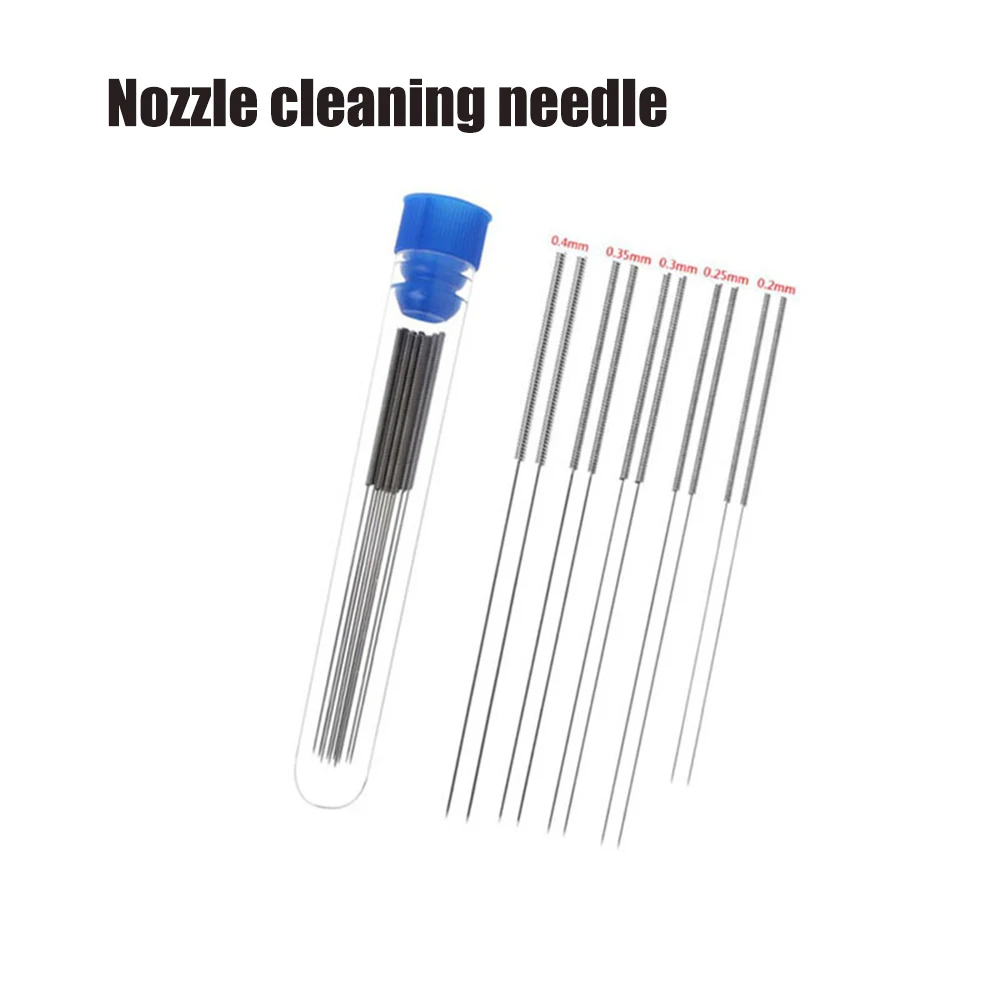 10pcs 3D Printer Tools Stainless Steel Nozzle Cleaning Needles E3D V6 Nozzle MK8 Nozzle Drills Needle For 3D Printer Ender 3 V2