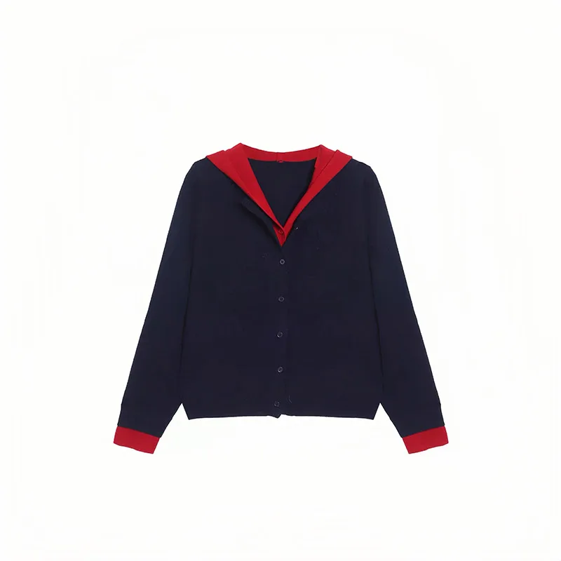 Modny, dzianinowy, długi kardigan z kapturem, damski, luźny krój, casualowy, z efektem łączenia materiałów, imitacja dwuczęściowego stroju, elegancki, jesienny nowy...