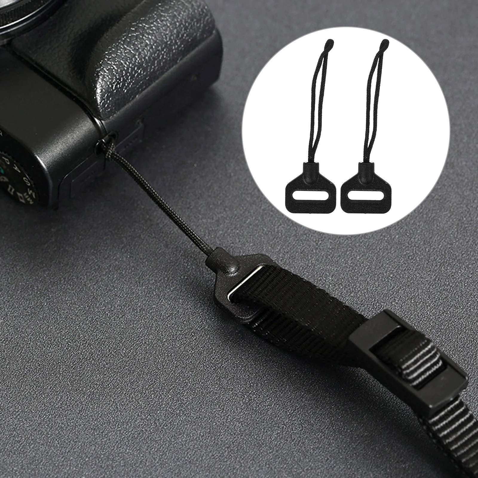 

2Pcs Camera Neck Strap Adapter Buckle Lightweight Durable Compatible with Flashlight Recorder Camera Belt Strap Buckle