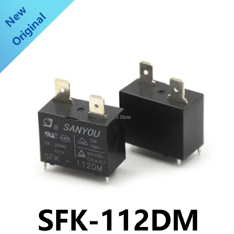 

Free shipping 10Pcs/lot 100% New Original SANYOU relay SFK 112DM SFK-112DM 12V 20A 250VAC 4Pin Air conditioner relay Power Relay