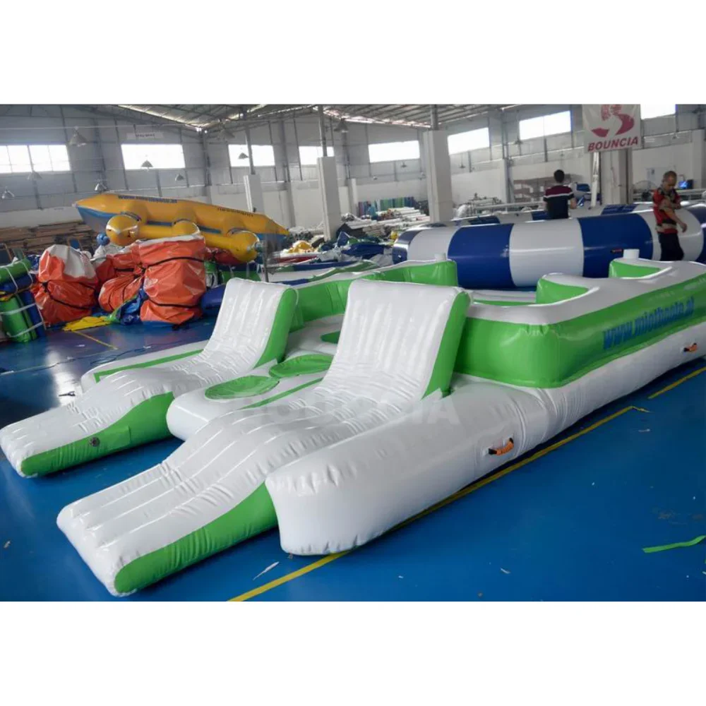 Isla Flotante inflable de Diseño Popular, sofá inflable para seis personas