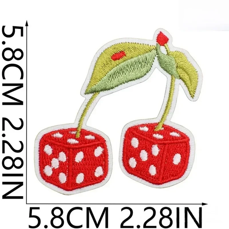 الكرز الفاكهة الملابس التصحيح Diy بها بنفسك التطريز الأطفال تي شيرت فستان التصحيح الملابس والاكسسوارات شارة التطريز ملصق الكي p