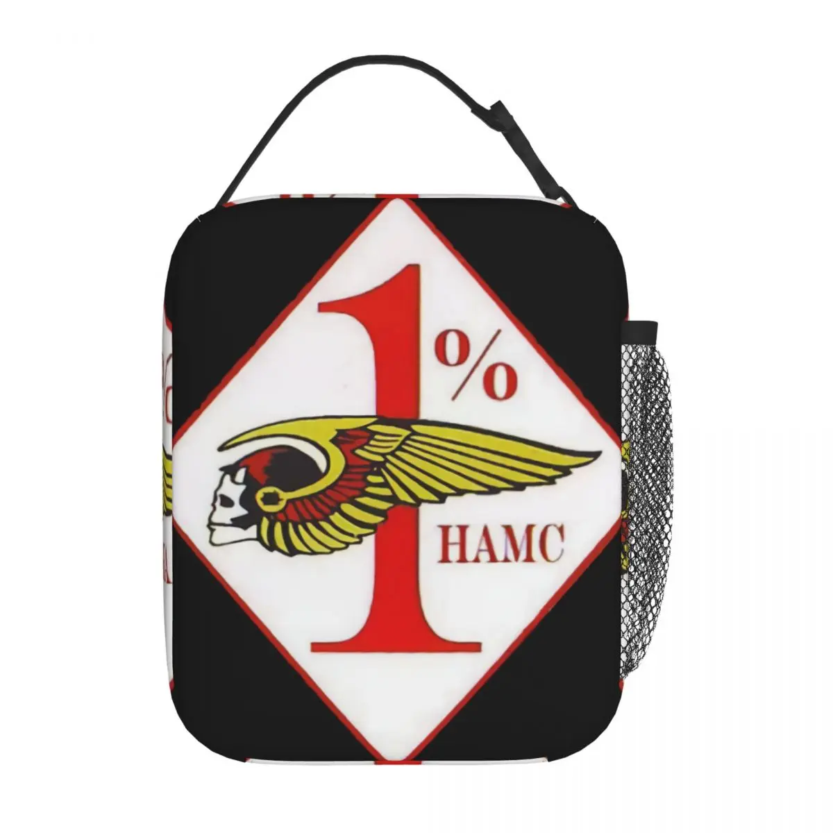 Motorcycle Logo Hells Angels Resuable Lunch Box Women Leakproof Cooler Thermal Food Insulated Lunch Bag School Children Student