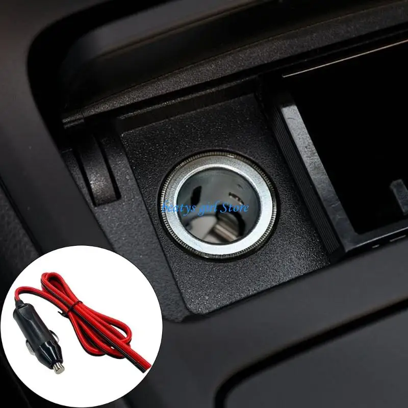 C7AB Automotive Socket Outlet Cable with Red and Black Bare Ends and 20A for Vehicle Electrical Devices Use