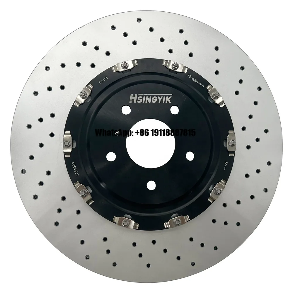 

Hsingyik Full Float 2 Pieces Rotor Front Brake Disc for Nissan GT-R R35 OE 40206-JF20A 380x34MM