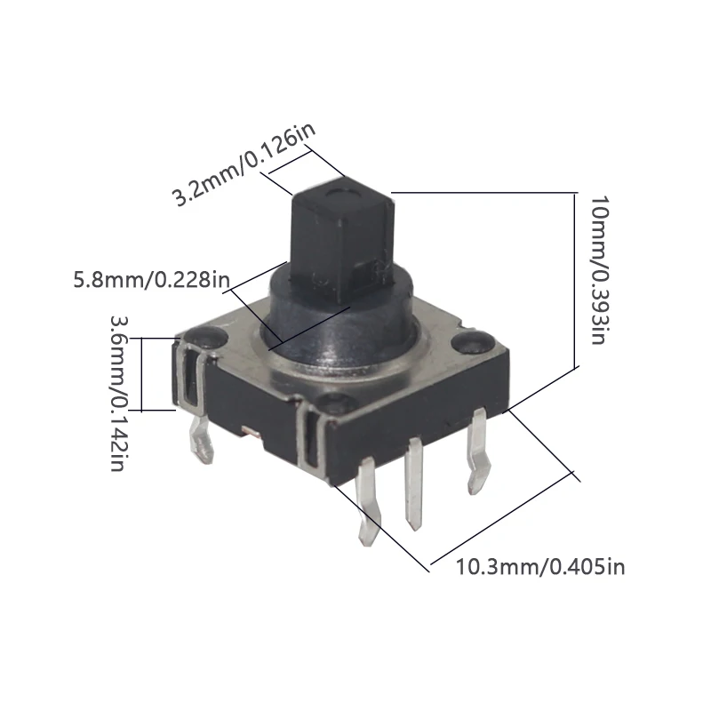 【20-5PCS】5pin way Switch Multi-direction Switch Touch Reset Key 10x10x10mm Pin Multi Direction