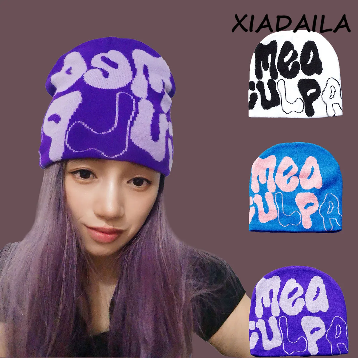 Warm Letter Ski Cap… - image