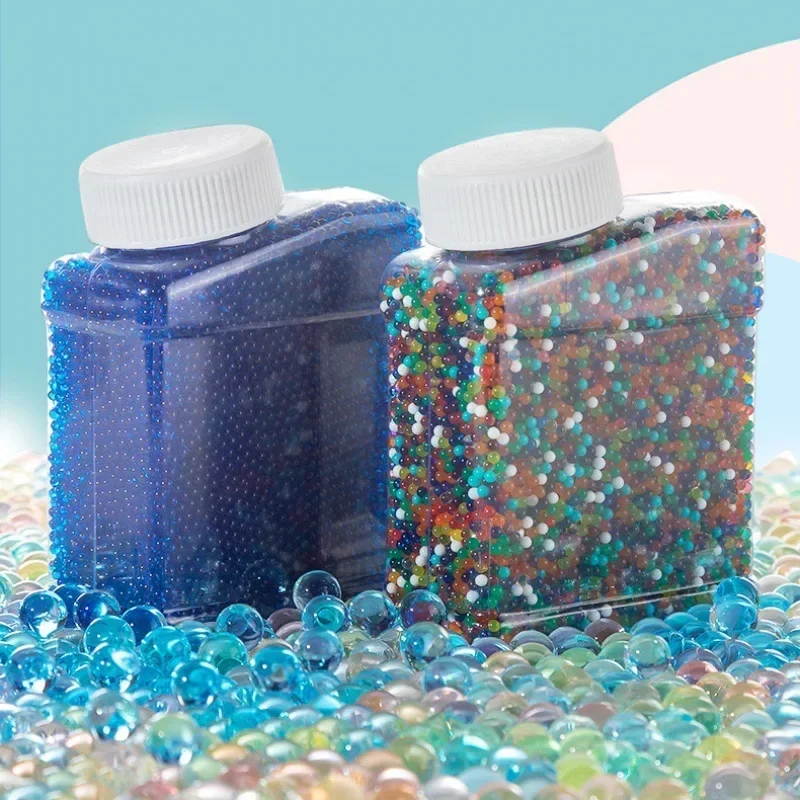 30000 uds/botella de cristal de barro, mezcla de colores, Color puro, cuentas de agua de polímero de hidrogel, juguete para niños, decoración del hogar, regalo de fiesta de boda